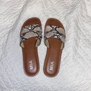 snake skin sandals